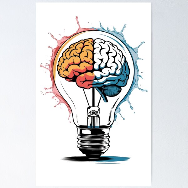 Item preview, Brain Power: Vibrant Illumination Unique Design designed and sold by artumbre.