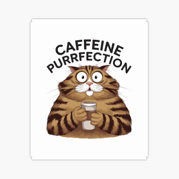 Item preview, Caffeine Cat Purrfection designed and sold by YoussefOriginal.