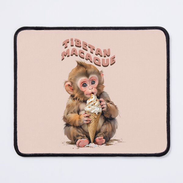 Item preview, TIBETAN MACAQUE CUTE ANIMAL ICE CREAM DESIGN designed and sold by La Loca.
