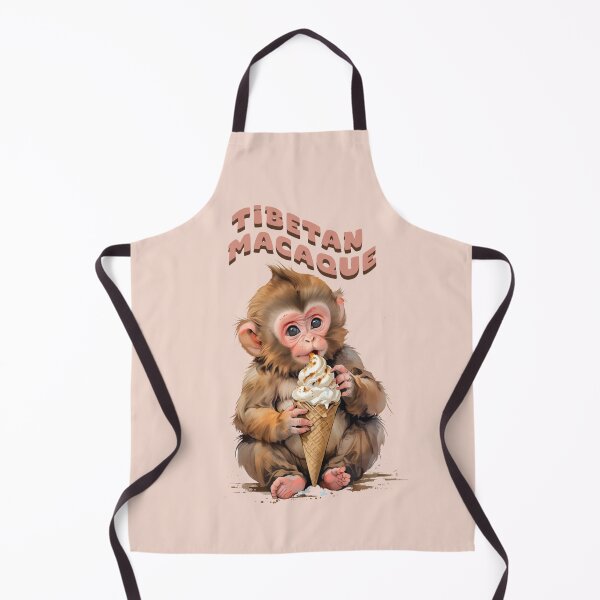 Item preview, TIBETAN MACAQUE CUTE ANIMAL ICE CREAM DESIGN designed and sold by La Loca.