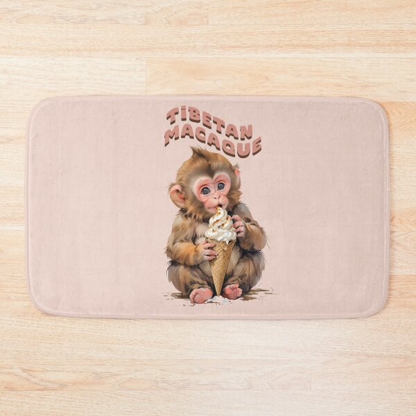 Item preview, TIBETAN MACAQUE CUTE ANIMAL ICE CREAM DESIGN designed and sold by La Loca.