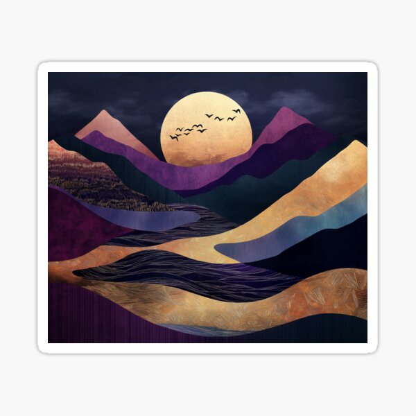 Item preview, Golden Moonlit Valley designed and sold by ElysiArt.