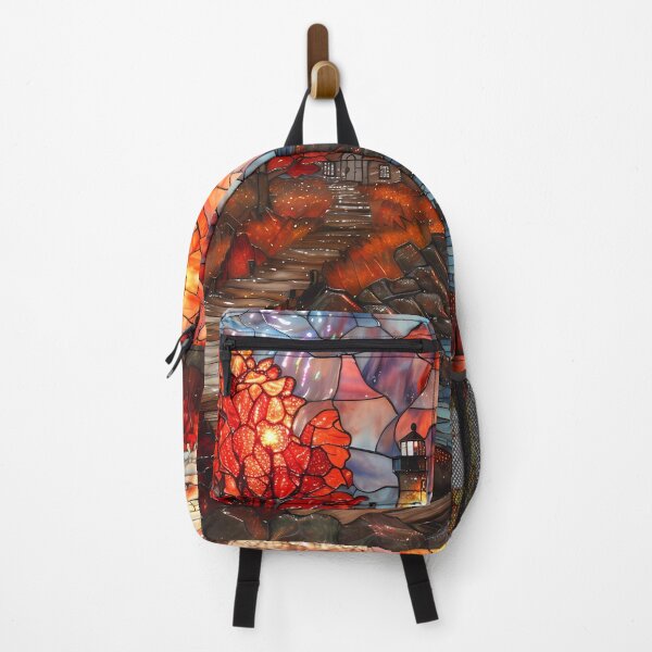 Item preview, Maine Coastal Autumn Sunrise Stained Glass  designed and sold by Matt's Artificial Nature.