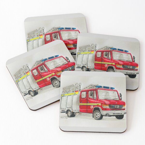 Item preview, Scottish fire and rescue Fire truck prints designed and sold by Truck drawing art.