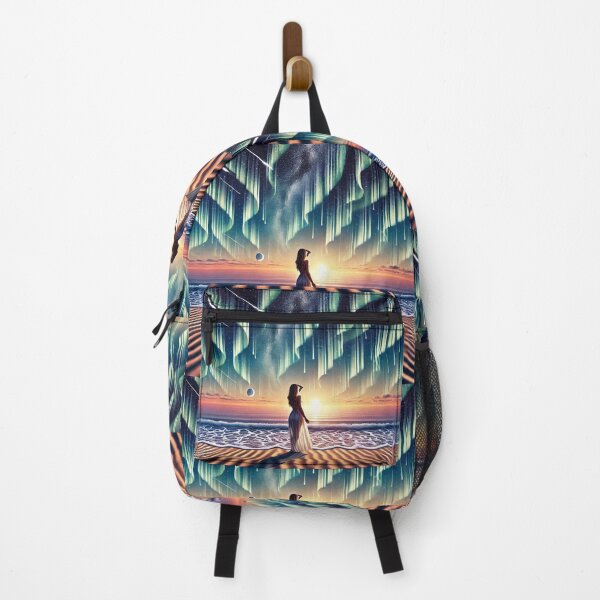 Item preview, Cosmic Beachscape: Aurora Dreaming 3-D Optical Illusion Seamless Sunset designed and sold by Meta2Physical.