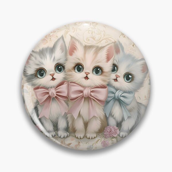 Item preview, Retro Kitten Charm designed and sold by AI-Only Creations.