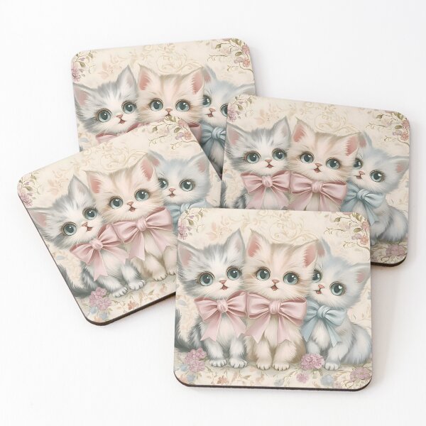 Item preview, Retro Kitten Charm designed and sold by AI-Only Creations.
