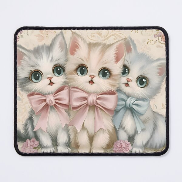 Item preview, Retro Kitten Charm designed and sold by AI-Only Creations.