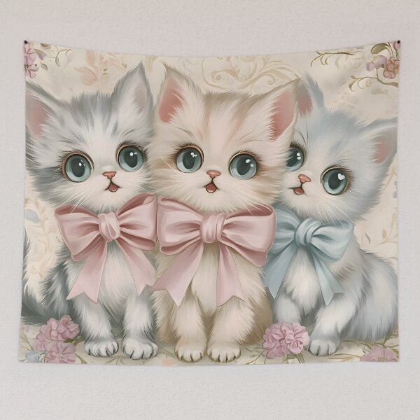 Item preview, Retro Kitten Charm designed and sold by AI-Only Creations.