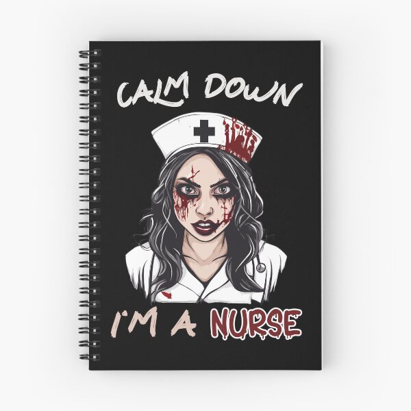 Item preview, Calm Down I'm A Nurse Zombie Nurse Horror Halloween designed and sold by Quirky Shirts.