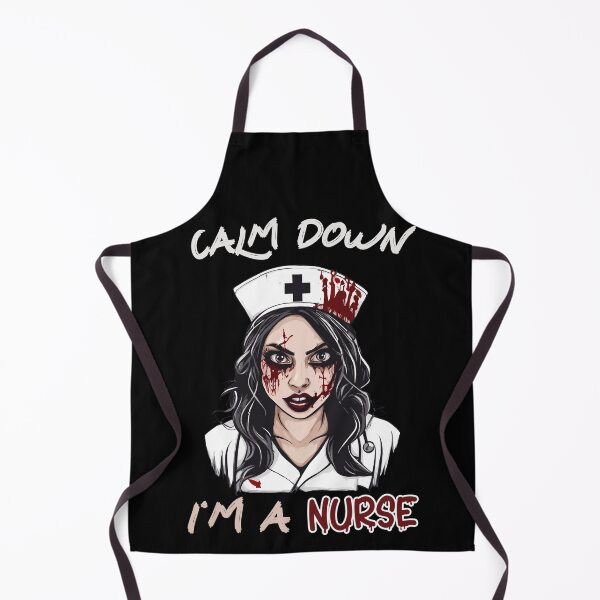 Item preview, Calm Down I'm A Nurse Zombie Nurse Horror Halloween designed and sold by Quirky Shirts.