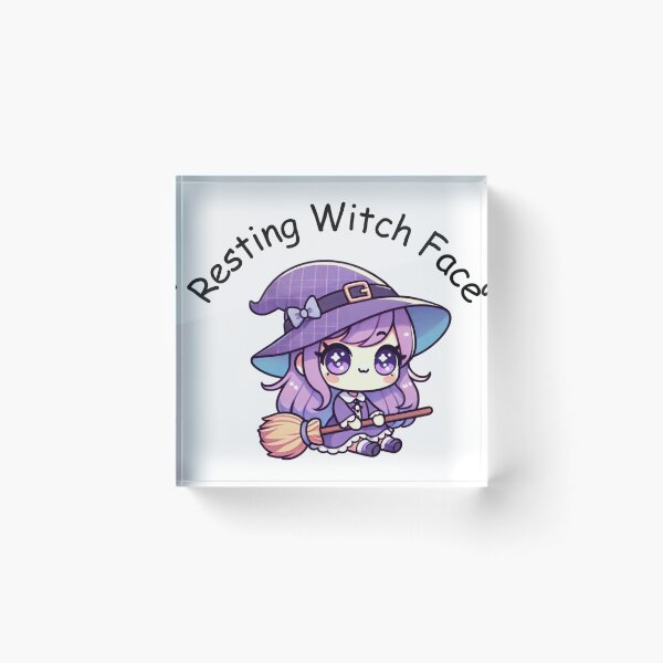 Item preview, Kawaii Witch Design - 'Resting Witch Face' Adorable designed and sold by sadman73.