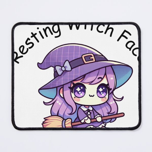 Item preview, Kawaii Witch Design - 'Resting Witch Face' Adorable designed and sold by sadman73.