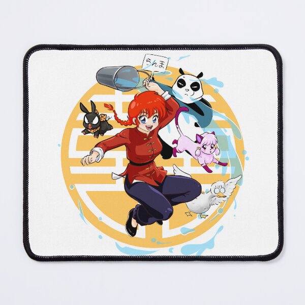 Item preview, Ranma girl with water jump and shampoo cat, pchan the pig, panda and duck designed and sold by mtdessin.