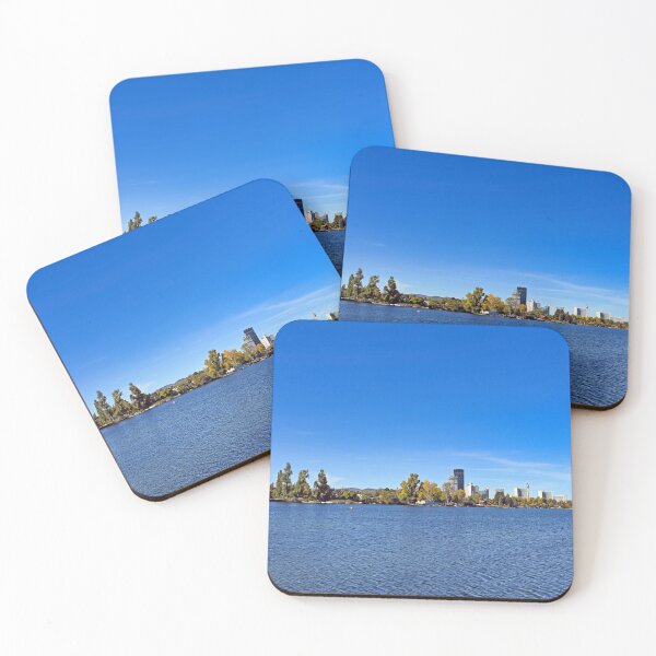 Item preview, Skyline of Vienna and Donau river, sunny autumn day designed and sold by goceris.