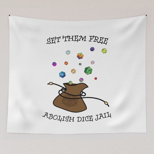 Item preview, Set Them Free Abolish Dice Jail (Light Background) designed and sold by CatchiBatchi.