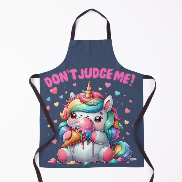 Item preview, Don't Judge Me Unicorn eating Ice-Cream Lover designed and sold by MERCH HQ.