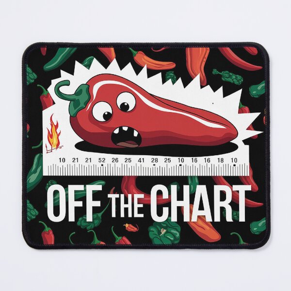 Item preview, Whimsical Chili Pepper Breaking Heat Scale - Fun Food Illustration designed and sold by The Digital Compass.