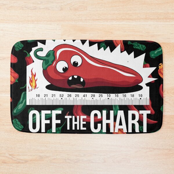 Item preview, Whimsical Chili Pepper Breaking Heat Scale - Fun Food Illustration designed and sold by The Digital Compass.