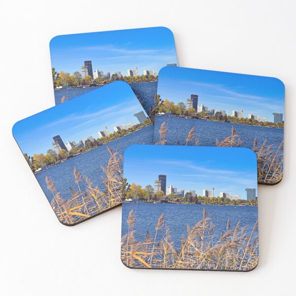 Item preview, Donau river in autumn landscape, Vienna cityscape,Austria designed and sold by goceris.