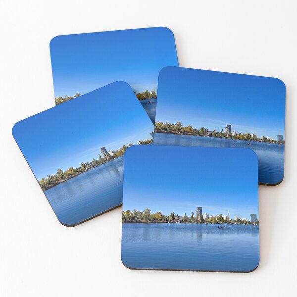 Item preview, Donau river in autumn landscape, skyline of Vienna,Austria designed and sold by goceris.