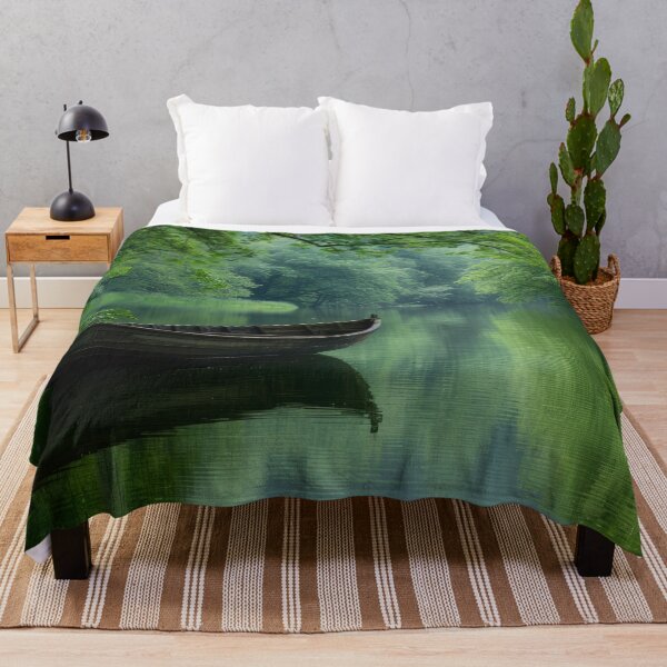 Item preview, Serene Boat on River designed and sold by Divinitree.