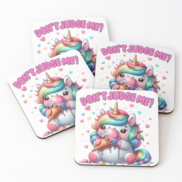 Item preview, Don't Judge Me Unicorn eating Ice-Cream Lover designed and sold by MERCH HQ.