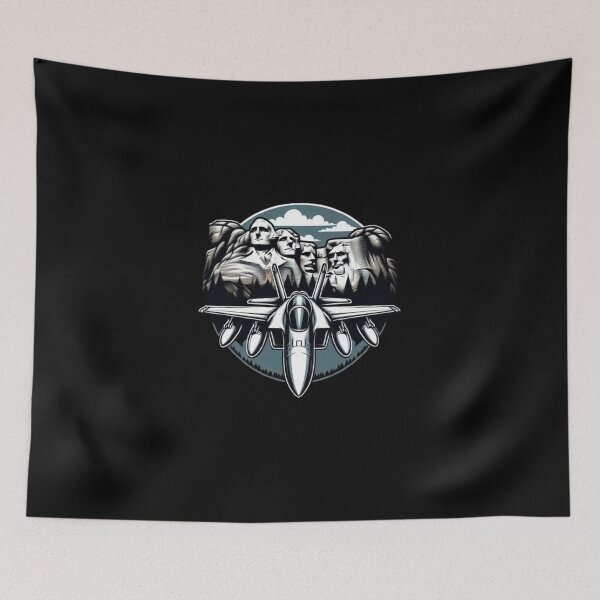 Item preview, F-18 attack flying by Mount Rushmore  designed and sold by BeztProductz.