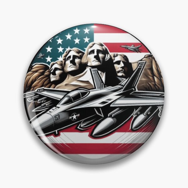 Item preview, American f-18 attack flying by Mount Rushmore  designed and sold by BeztProductz.