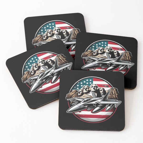Item preview, American f-18 attack flying by Mount Rushmore  designed and sold by BeztProductz.