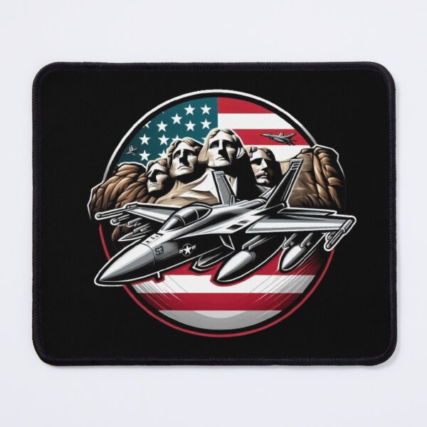 Item preview, American f-18 attack flying by Mount Rushmore  designed and sold by BeztProductz.