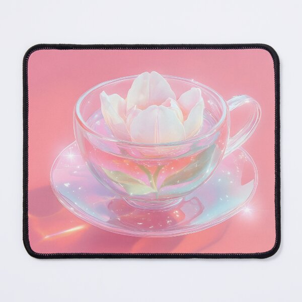 Item preview, Pink Floral Tea Art designed and sold by DreamyArtDesign.