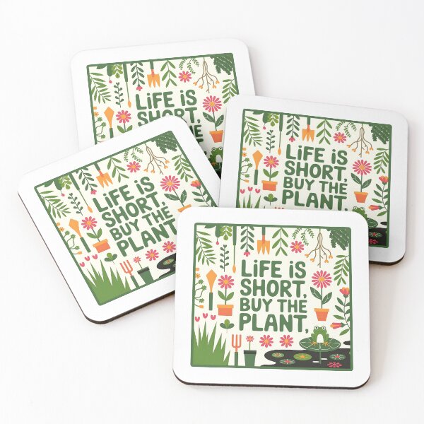 Item preview, Life Is Short Buy The Plant! Funny Gardening Design designed and sold by PMCreative.