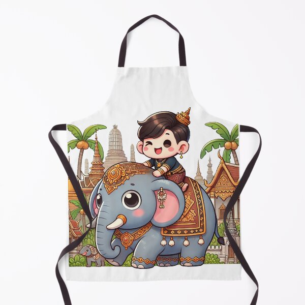 Item preview, Thai Boy Riding an Adorable Elephant designed and sold by Chokhdi289shop.