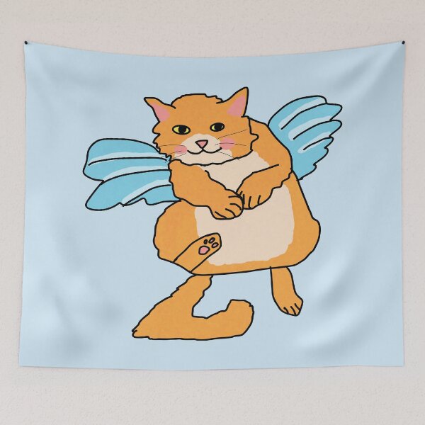 Item preview, Winged cat  designed and sold by Kaewtaming.