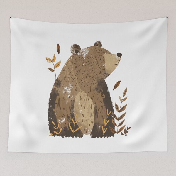 Item preview, Whimsical Grizzly Bear designed and sold by Sketch-Shack.