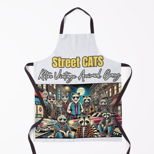 Item preview, Street Cats Retro Vintage Animal Gang designed and sold by alkareem-ca.