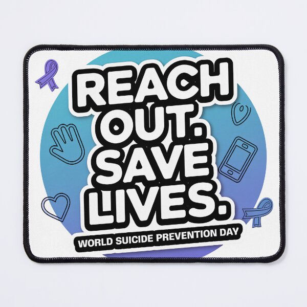 Item preview, Sticker T-Shirt Design Trending: Reach Out, Save Lives designed and sold by ForeverPrintsOK.