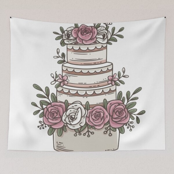 Item preview, Floral Cake Delight - A Sweet Blooming Celebration designed and sold by XquisiteFashion.