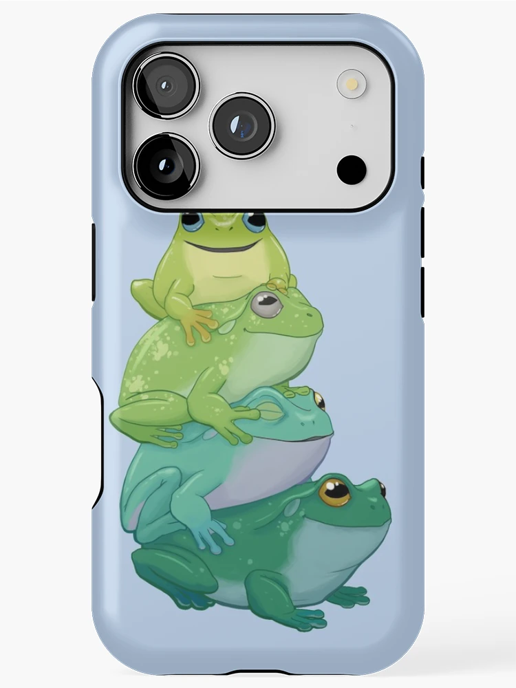 Thumbnail 1 of 4, iPhone Case, Sticky frog stack designed and sold by Kmoonleaf.