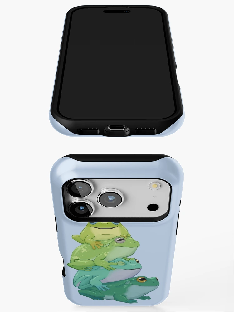 Thumbnail 3 of 4, iPhone Case, Sticky frog stack designed and sold by Kmoonleaf.