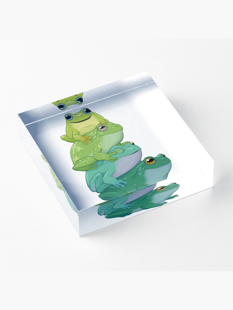 Alternate view of Sticky frog stack Acrylic Block