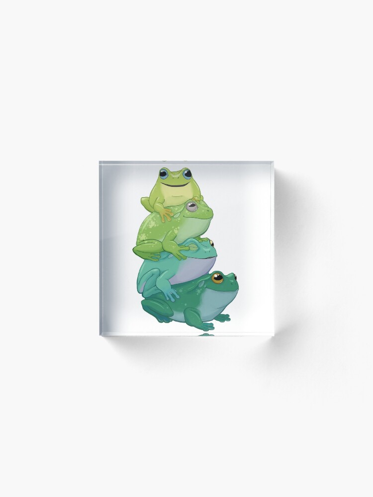 Alternate view of Sticky frog stack Acrylic Block