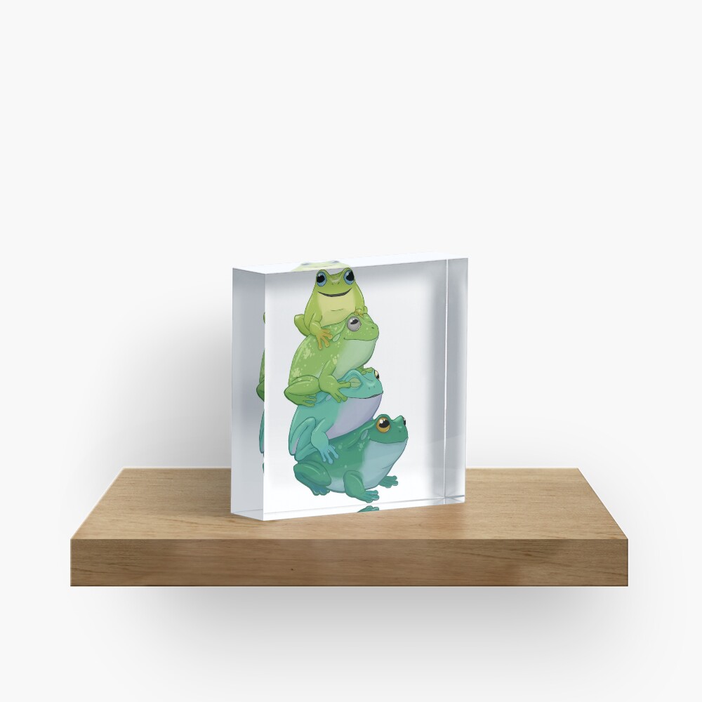 Sticky frog stack Acrylic Block