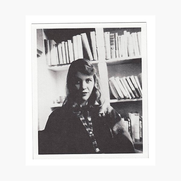 Vista previa del artículo con la obra «Retrato de Sylvia Plath», diseñado y vendido por Oqueartecura.