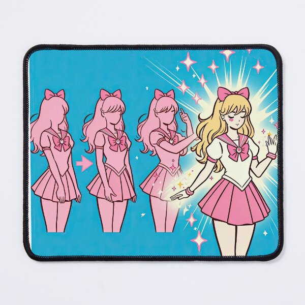 Item preview, Anime Girl Transforming Pop Art Style designed and sold by artofuniverse.