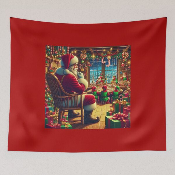Item preview, Santa Claus OVerseeing His Workshop  designed and sold by Halifaxartguy.