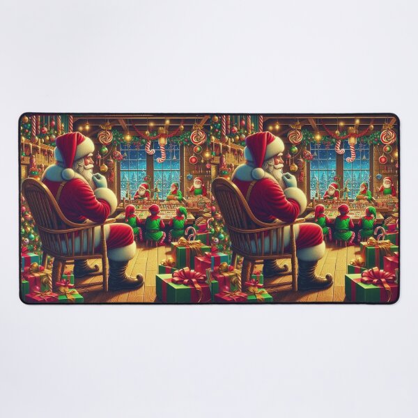 Item preview, Santa Claus OVerseeing His Workshop designed and sold by Halifaxartguy.