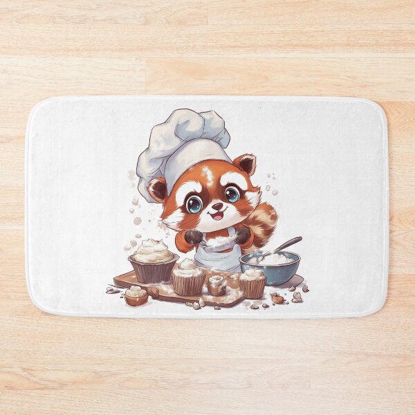 Item preview, Cartoon Red Panda Baking Giant Cupcakes, Covered in Flour designed and sold by supersanko.