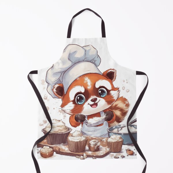 Item preview, Cartoon Red Panda Baking Giant Cupcakes, Covered in Flour designed and sold by supersanko.